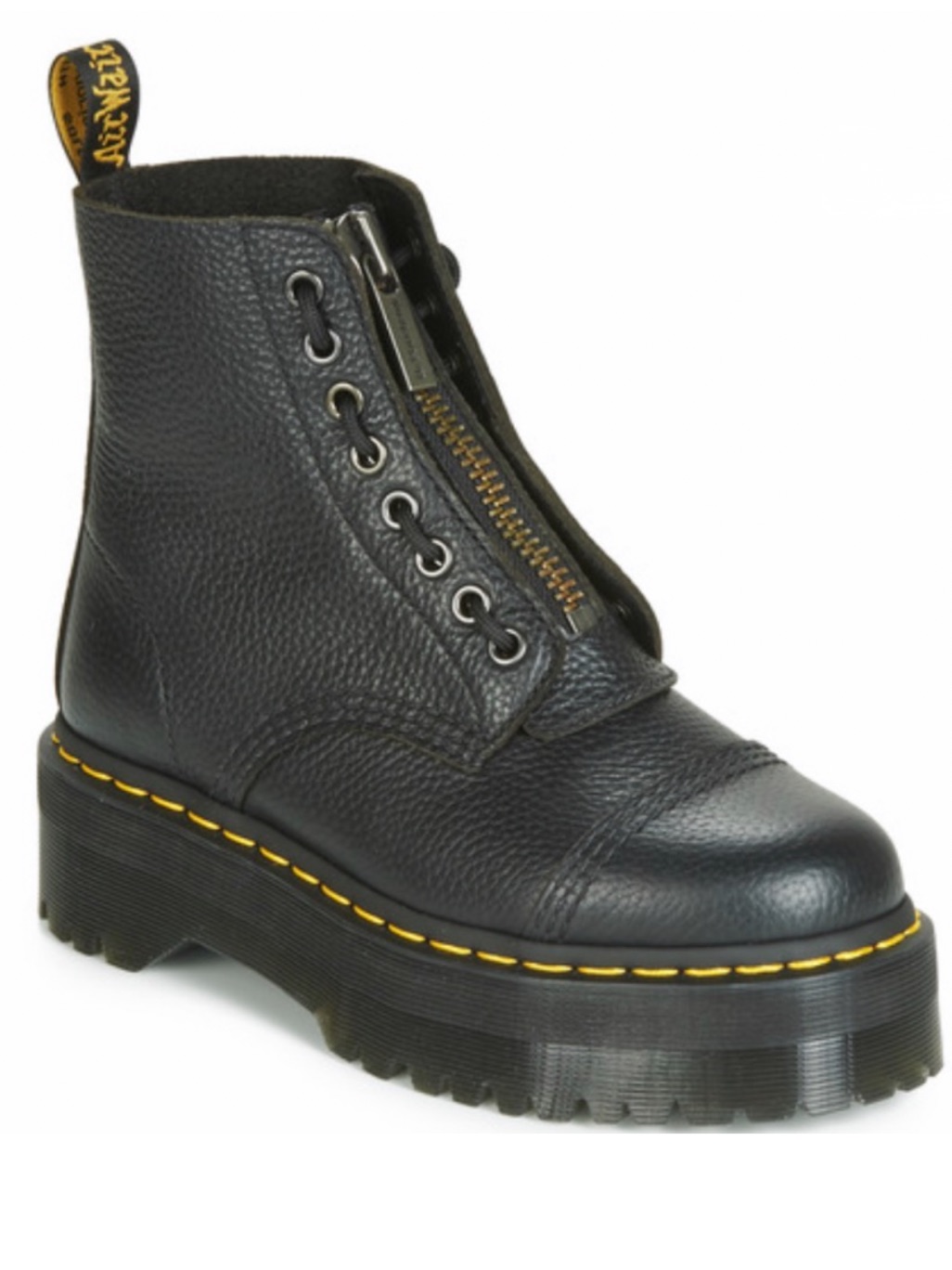 Nwot - Dr. Martens Sinclair Black Leather Lace-Up Platform Ankle Boot.